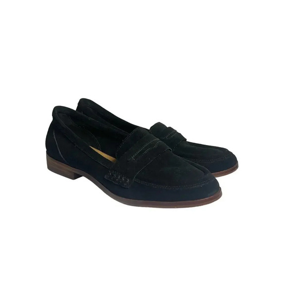 Gianni Bini Shoes - Gianni Bini Black Suede Leather Loafers Women's Size 6